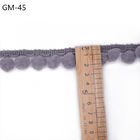 GM-45 Grey 2.5cm Pom Pom Trim For Curtains