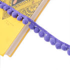 ผ้าพันคอเด็ก Pom Pom Fringe Tiny Ball Lace Ribbon For Decor